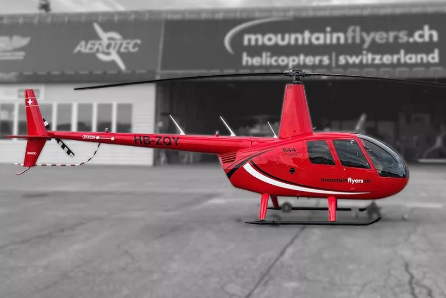 Helikopter Mountainflyers Beschriftung SICHTBAR Beschriftung Belp
