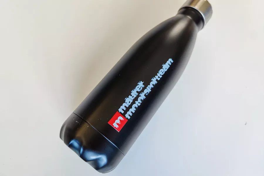 Werbeartikel Give-Aways Trinkflasche SICHTBAR Beschriftung Belp