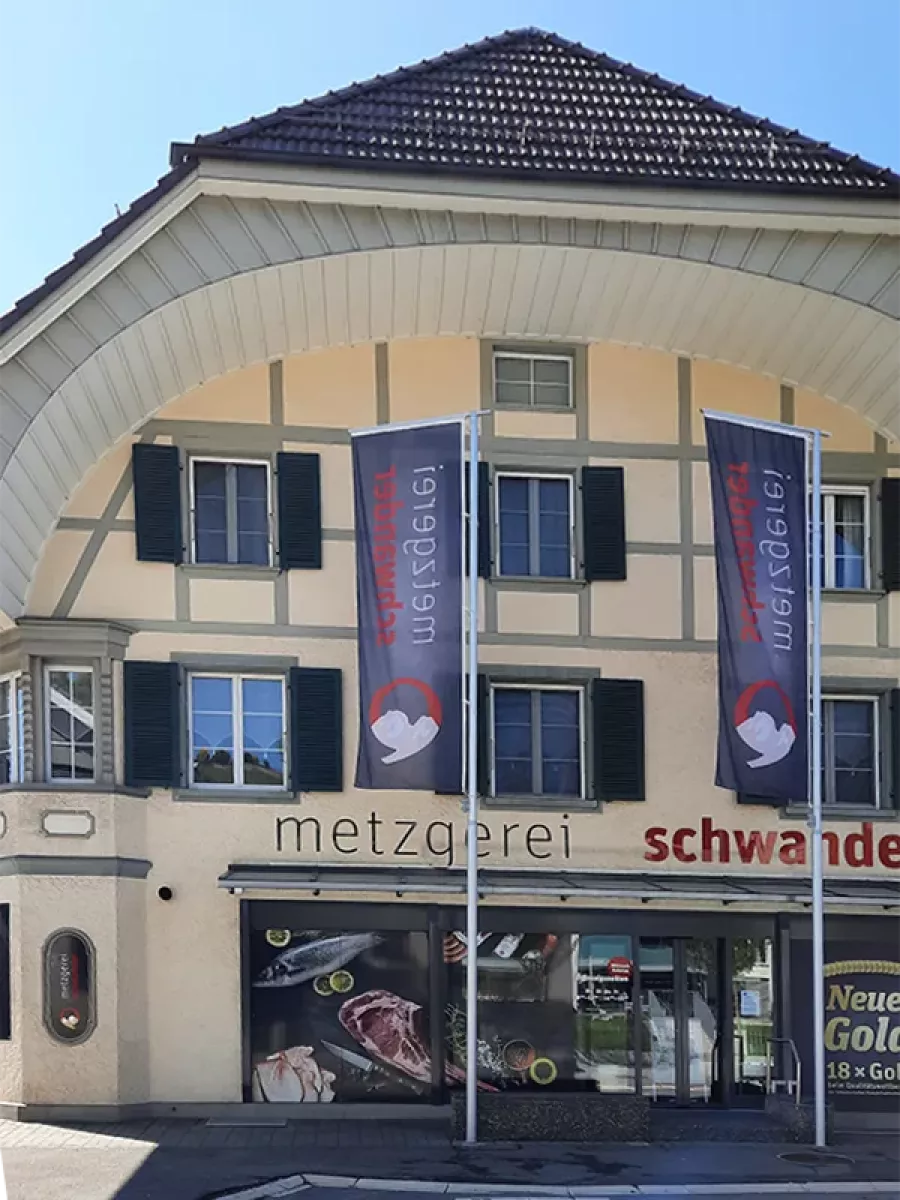 Metzgerei Schwander Fahnen